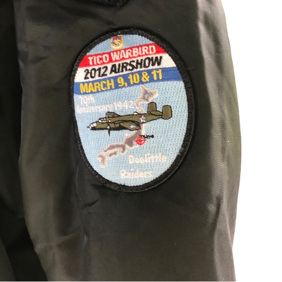 Ultra Force MA-1 Men’s Black/Orange Reversible Bomber Flyer Jacket Medium - Picture 3 of 9